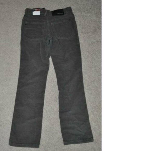 *Corduroys Adjustable Waist Pants sz 18 Tony Hawk Gray 5 Pocket Tapered Boys - Picture 3 of 4